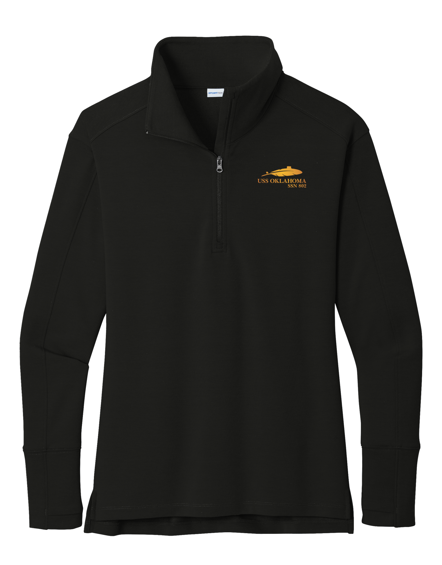 USS OKLAHOMA Women’s Sport-Wick® Flex Fleece 1/4-Zip by Sport-Tek® (LST561)