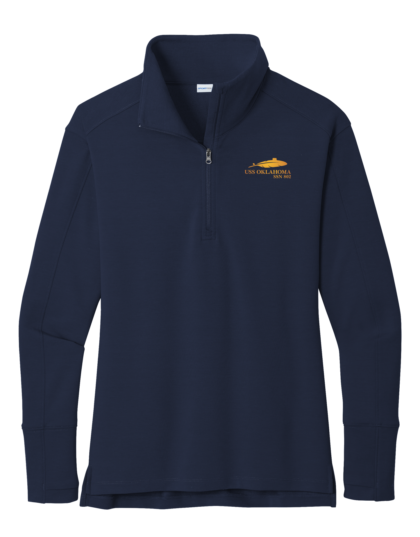 USS OKLAHOMA Women’s Sport-Wick® Flex Fleece 1/4-Zip by Sport-Tek® (LST561)