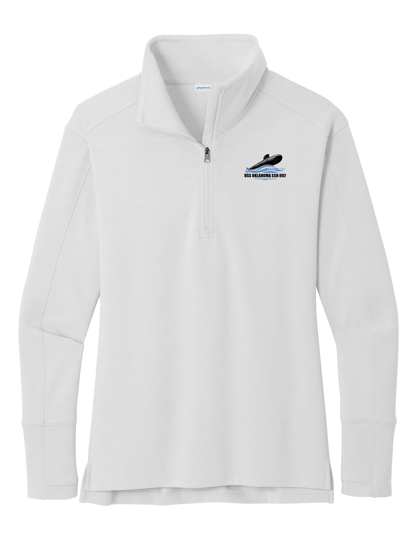 USS OKLAHOMA Women’s Sport-Wick® Flex Fleece 1/4-Zip by Sport-Tek® (LST561-Sub Logo)